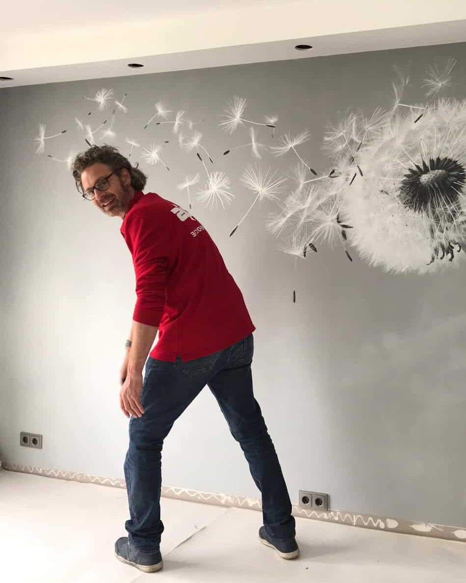 Kamerhoog fotobehang laten plaatsen door Tijs Reclameproductie